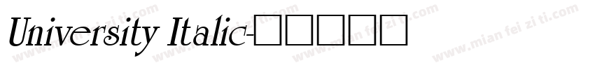 University Italic字体转换